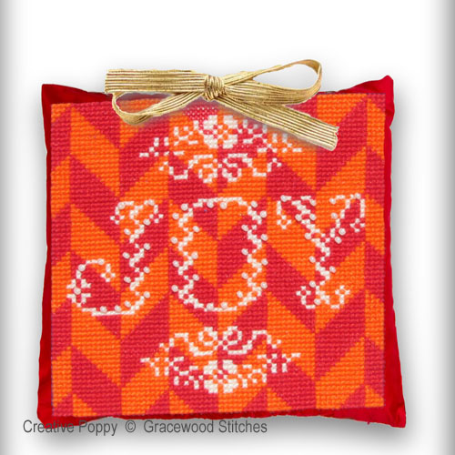 Stained Glass Joy - Christmas Ornament cross stitch pattern by Gracewood Stitches