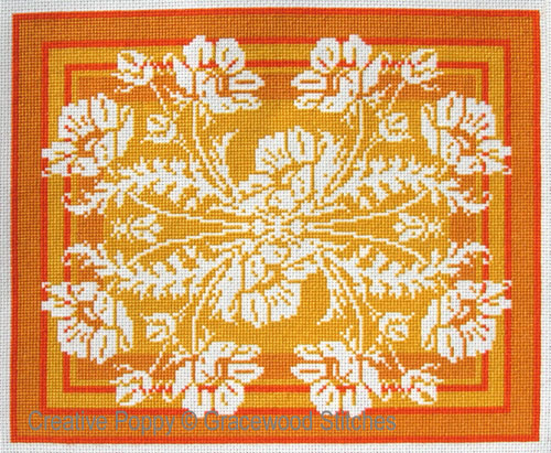 <b>July - Bees & Poppies</b><br>cross stitch pattern<br>by <b>Gracewood Stitches</b>