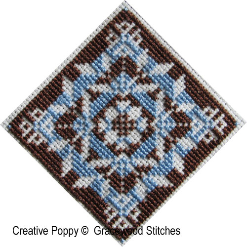Gracewood Stitches - Swatchables - Rondo (Motif & 3 Variations) zoom 2 (cross stitch chart)