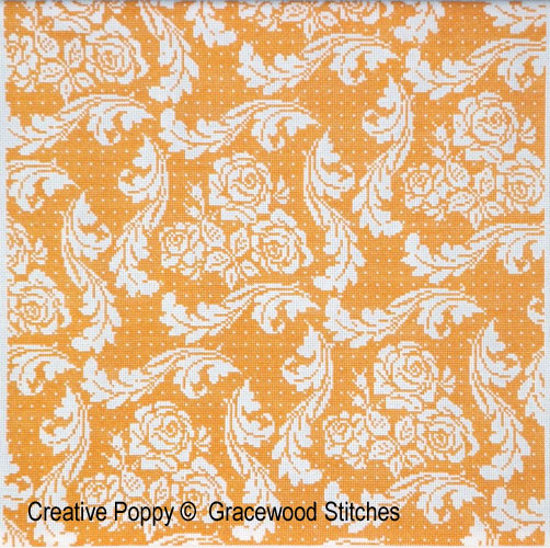 Gracewood Stitches - Seville (Vintage textiles collection) zoom 4 (cross stitch chart)