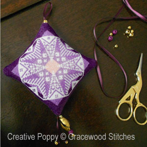Gracewood Stitches - Twilight Ornament zoom 1 (cross stitch chart)