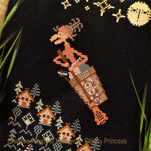 Stitchy Princess - Baba Yaga, the flying Witch (cross stitch chart )