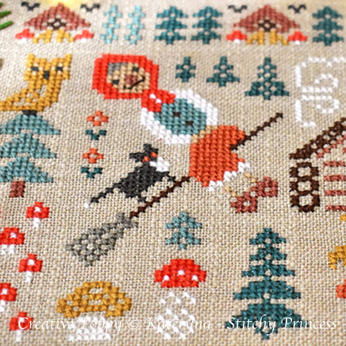 Baba Yaga's Home in the forest cross stitch pattern by Kateryna - Stitchy Princess, zoom 1