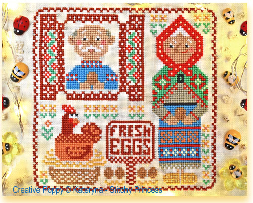 Fresh Eggs cross stitch pattern by Kateryna - Stitchy Princess