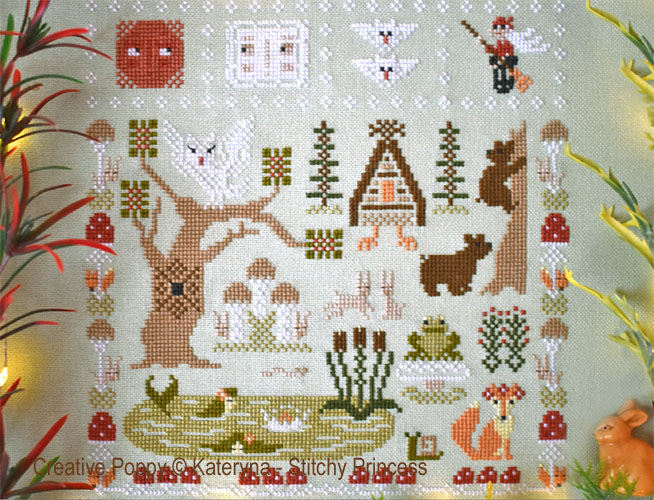 <b>Magical forest</b><br>cross stitch pattern<br>by <b>Kateryna - Stitchy Princess</b>