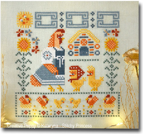 Mrs Hen cross stitch pattern by Kateryna - Stitchy Princess