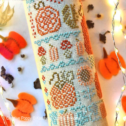 Pumpkin Season cross stitch pattern by Kateryna - Stitchy Princess, zoom 1