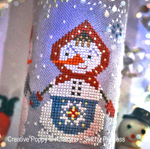Snow Man and Snow Girl cross stitch pattern by Kateryna - Stitchy Princess