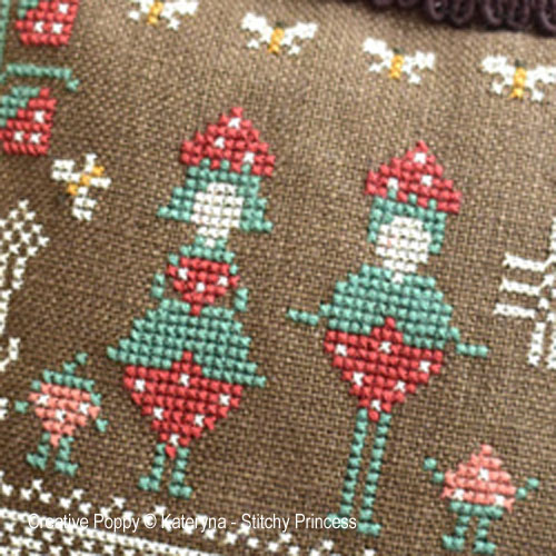 Strawberry Family, cross stitch pattern, by Kateryna - Stitchy Princess (zoom)