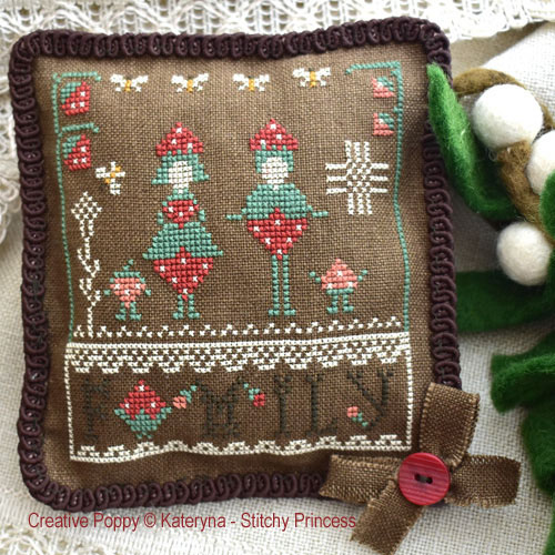 Strawberry Family, cross stitch pattern, by Kateryna - Stitchy Princess