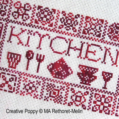 Kitchen - cross stitch pattern - by Marie-Anne Réthoret-Mélin (zoom 1)