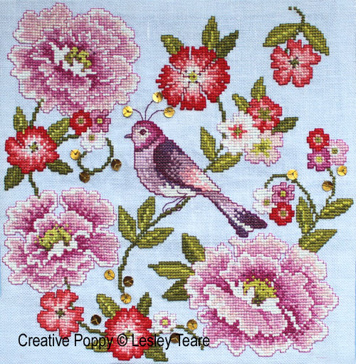 Flowers Cross Stitch Pattern Lavender Floral Nature instant download!