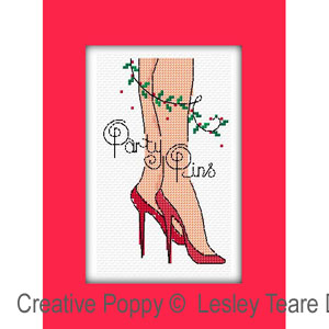 Lesley Teare Designs - Christmas Leggs! zoom 2 (cross stitch chart)