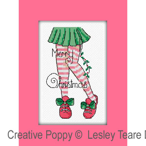 Christmas legs! cross stitch pattern by Lesley Teare Designs, zoom1