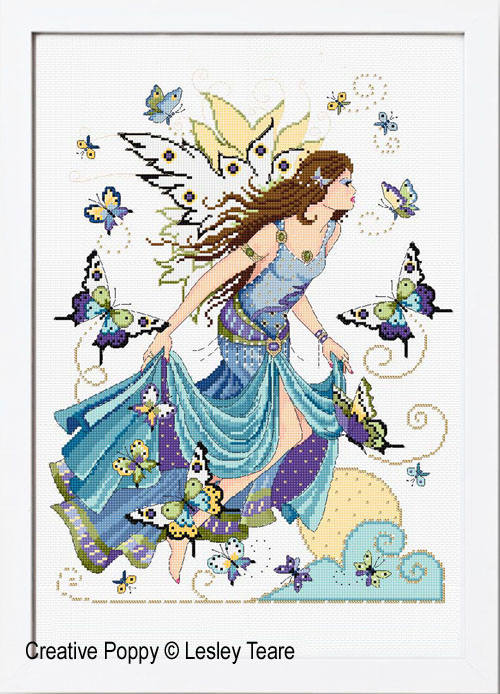 Dawn fairy cross stitch pattern by Lesley Teare