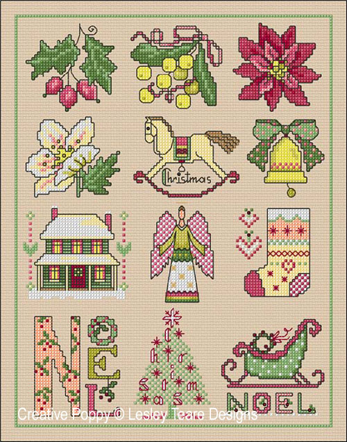 Lesley Teare Designs - Christmas Motifs (cross stitch chart)