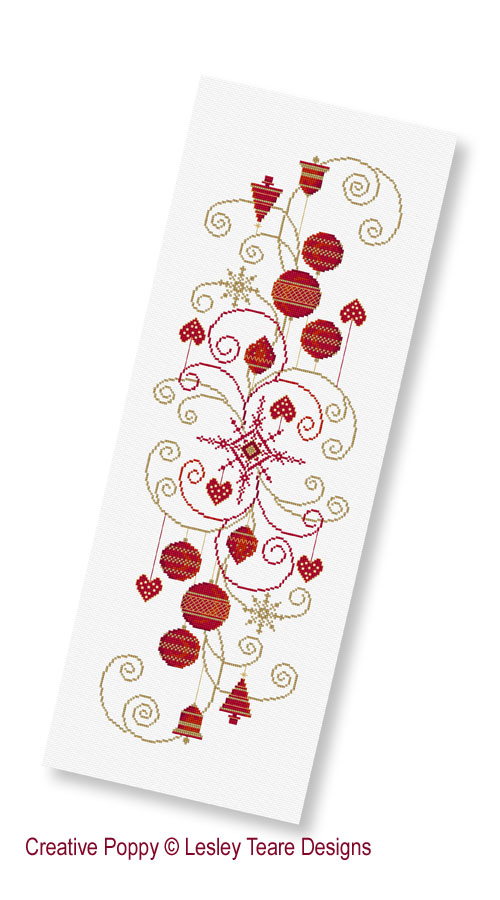 Lesley Teare Designs - Christmas Table Runner (Cross stitch chart)