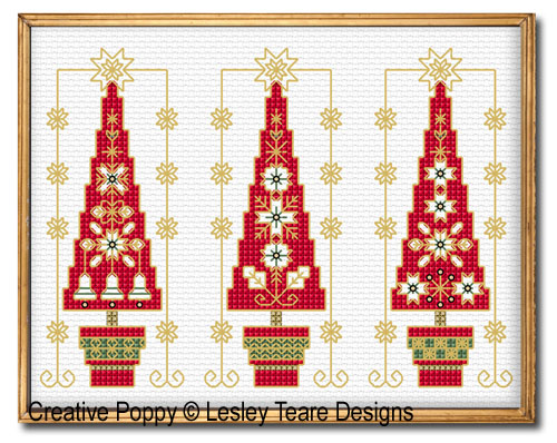 Lesley Teare Designs - Decorative Christmas Trees (cross stitch chart)