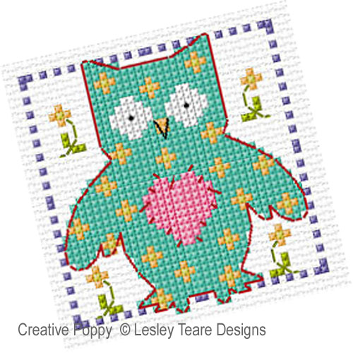 Lesley Teare Designs - Floral Cuties zoom 4 (cross stitch chart)