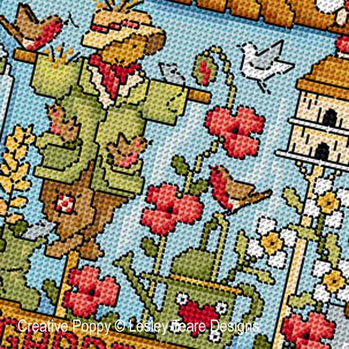 Lesley Teare Designs - Garden days (cross stitch pattern chart ) (zoom1)