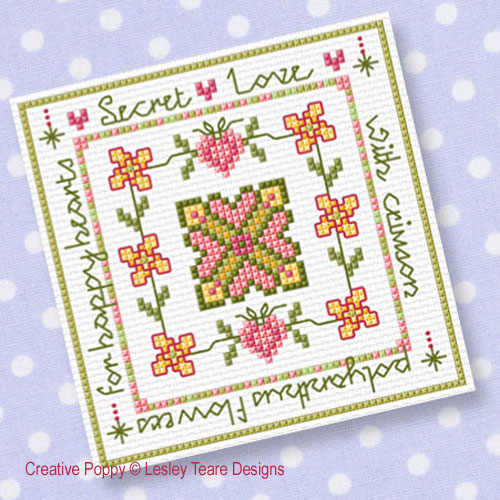 Lesley Teare Designs - Knot Love Garden Cards, zoom 4 (Cross stitch chart)