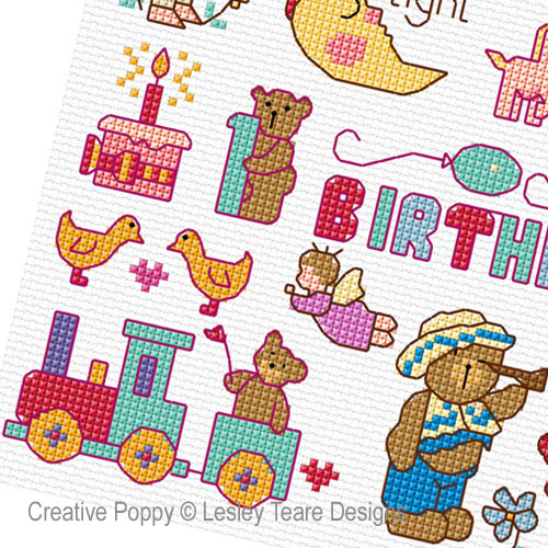 Lesley Teare Designs - Motifs for Little ones zoom 3 (cross stitch chart)
