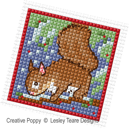 Lesley Teare Designs - Nature\'s Christmas zoom 4 (cross stitch chart)
