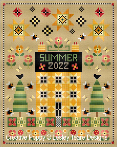 Lesley Teare Designs - Seasonal Sampler Summer (cross stitch chart)
