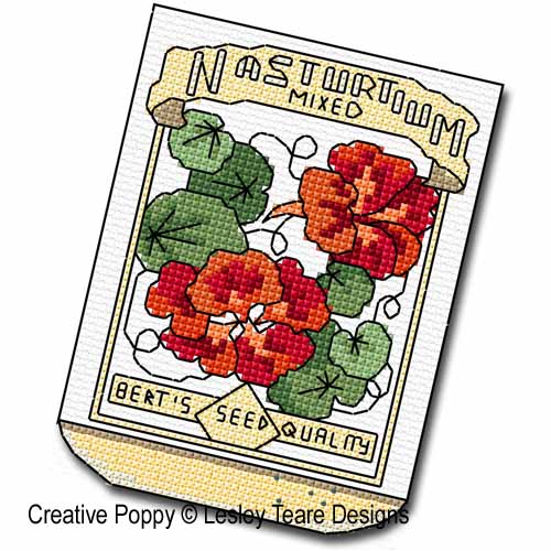 Seed Packets cross stitch pattern by Lesley Teare Designs, zoom3