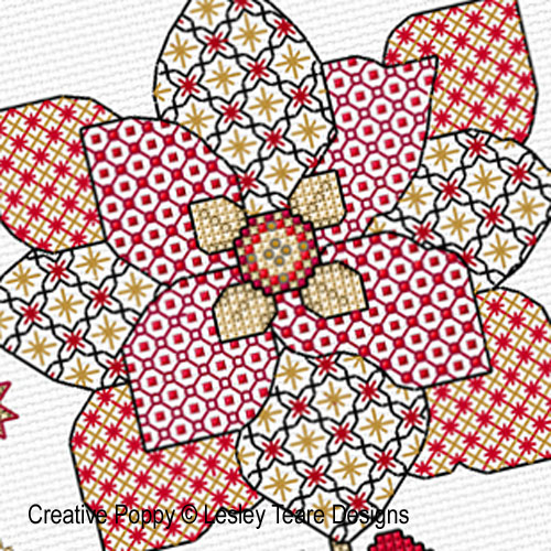 Winter Sparkle cross stitch pattern by Lesley Teare Designs, zoom 1