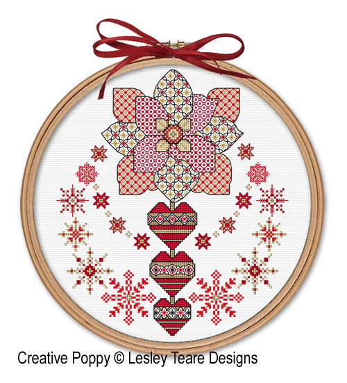 Winter Sparkle cross stitch pattern by Lesley Teare Designs