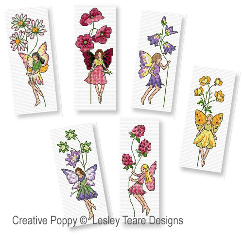 <b>Flower Fairies</b><br>cross stitch pattern<br>by <b>Lesley Teare Designs</b>