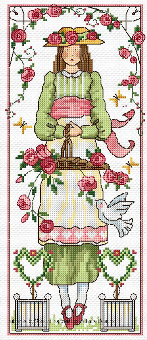 Lesley Teare Designs - Rose Girl (cross stitch chart)
