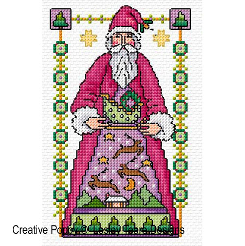 Lesley Teare Designs - Santa cards zoom 2 (cross stitch chart)