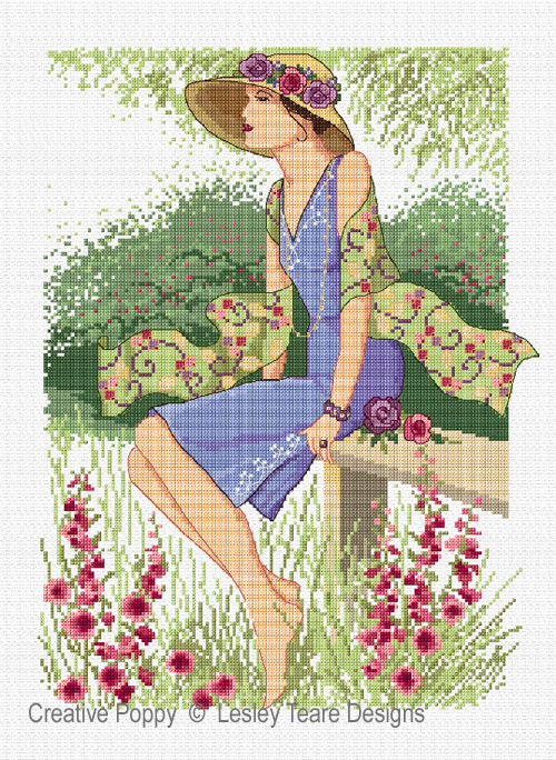 Summer Breeze cross stitch pattern by Lesley Teare Designs