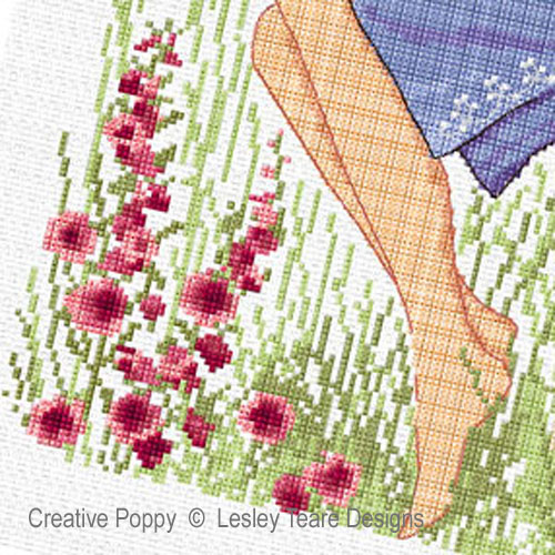 Lesley Teare Designs - Summer Breeze zoom 3 (cross stitch chart)