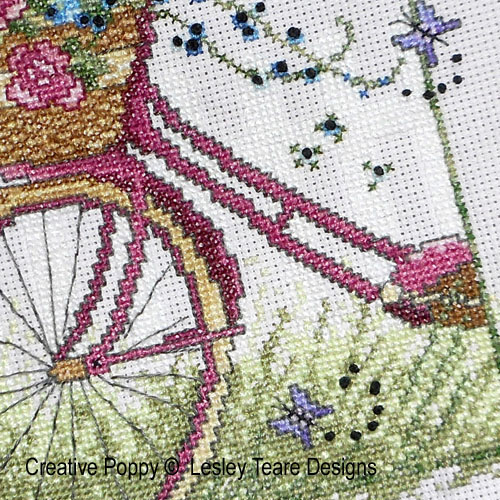 Lesley Teare Designs - Vintage Bike zoom 3 (cross stitch chart)