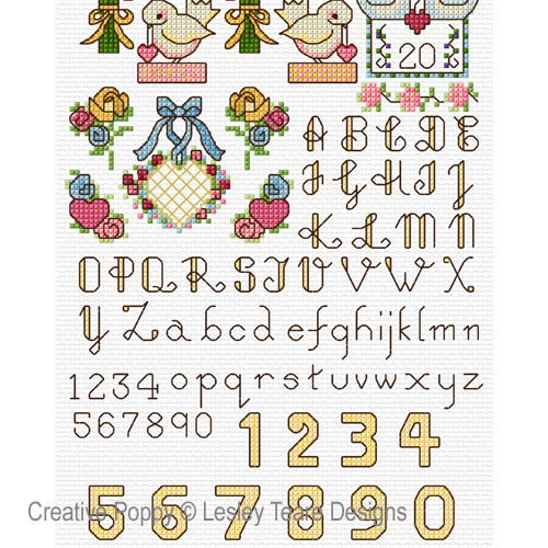 Motifs Wedding Day cross stitch pattern by Lesley Teare Designs, zoom 1