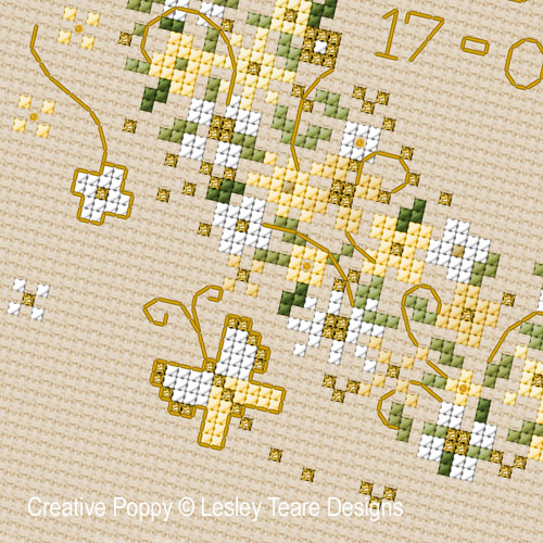 Lesley Teare Designs - Wedding Heart zoom 2 (cross stitch chart)