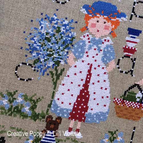 Lilli Violette - A day at the Seaside zoom 3 (cross stitch chart)