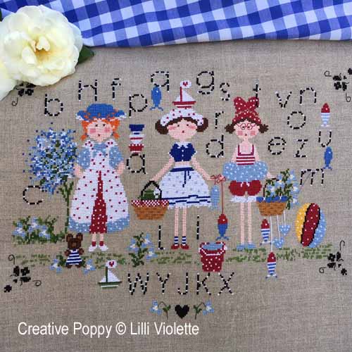 A day at the Seaside cross stitch pattern by Lilli Violette