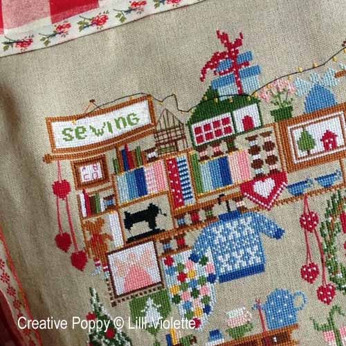 Little Needlework shop cross stitch pattern by Lilli Violette, zoom3