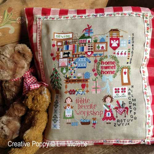 Little Needlework shop cross stitch pattern by Lilli Violette, zoom4
