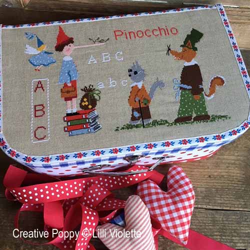 Pinocchio, cross stitch pattern by Lilli Violette