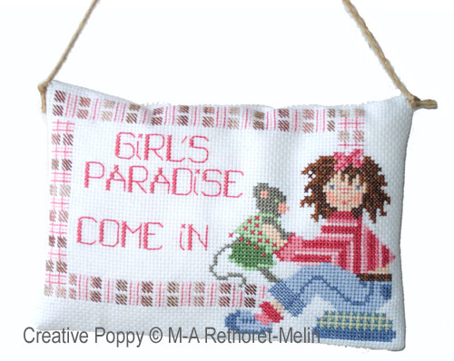 <b>Girls' paradise: Come in!</b><br>cross stitch pattern<br>by <b>Marie-Anne Réthoret-Mélin</b>