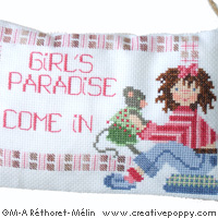 Room name plaque to cross stitch for a little girl (zoom 2)