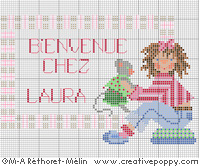 Room name plaque to cross stitch for a little girl (zoom3)