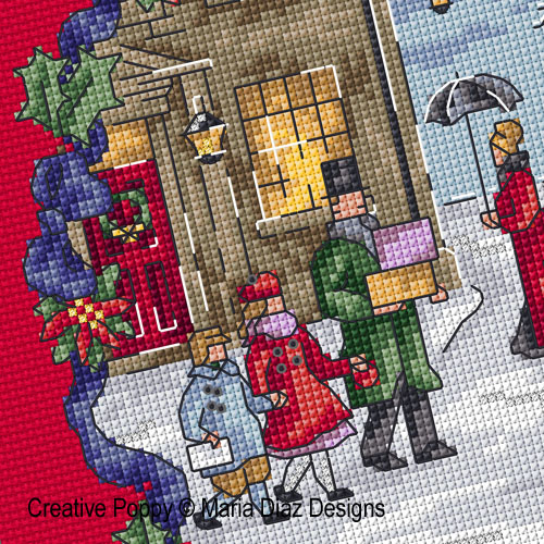 Cross stitch patterns featuring Christmas Houses