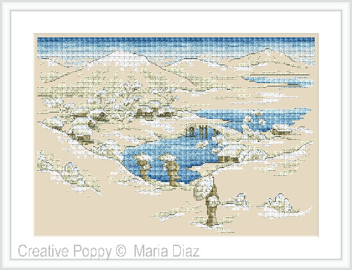 Maria Diaz - Japanese Snowscape (cross stitch chart)