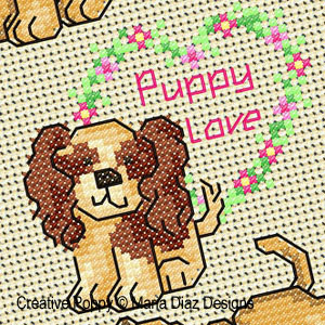 Puppy Love Cross stitch Mini motifs
